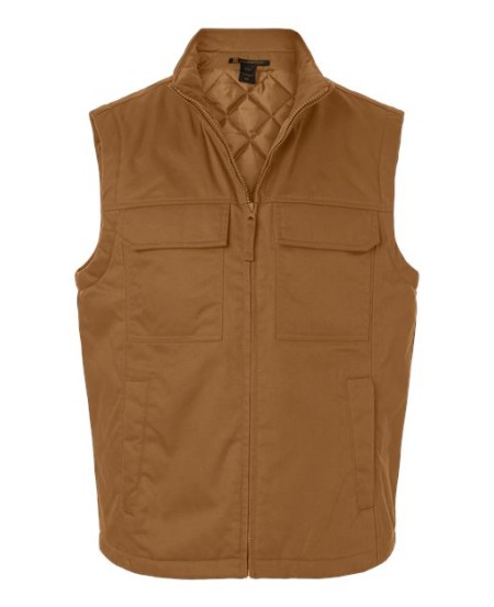 Harriton M723 Unisex ClimaBloc Station Vest – 8 oz. 65/35 Polyester/Cotton Twill Insulated Vest | XS–5XL