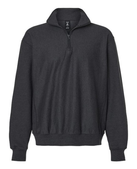 Hanes OG900 Beefy Sweats Premium Heavyweight Quarter-Zip Sweatshirt – Men's 13 oz. Cotton/Poly Fleece | S–3XL