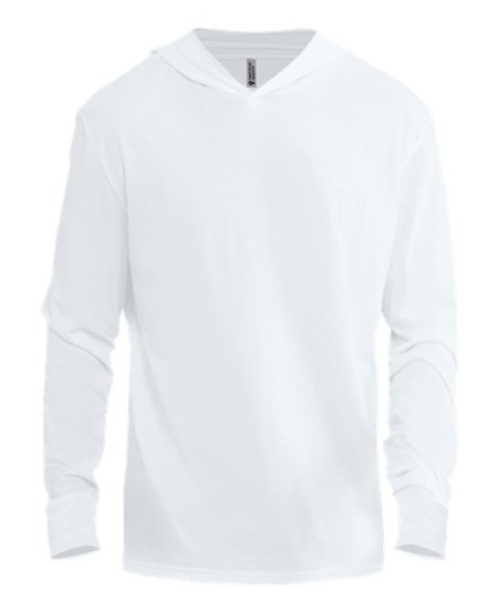 Next Level 6221 Unisex CVC Hoodie Long Sleeve T-Shirt – 4.3 oz. 60/40 Cotton/Recycled Poly Hooded Long Sleeve Tee | XS–3XL