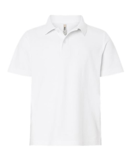 CORE365 CE106Y Youth Resolve CVC Performance Pique Polo – 5 oz. 60/40 Cotton/Recycled Poly | Youth S–XL