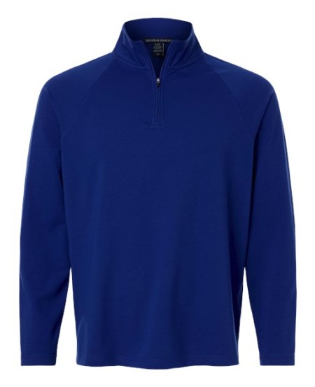 Devon & Jones DG402 Men's Seaton Pebble Textured Quarter-Zip Pullover – 5 oz. 55/40/5 Cotton/Poly/Spandex | S–4XL