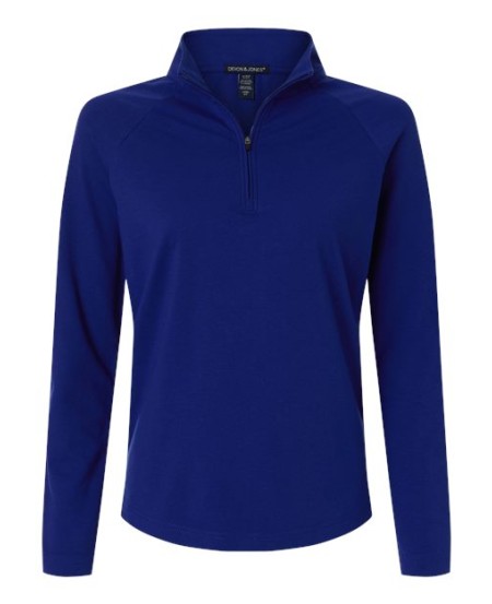 Devon & Jones DG402W Women's Seaton Pebble Textured Quarter-Zip Pullover – 5 oz. 55/40/5 Cotton/Poly/Spandex | XS–3XL