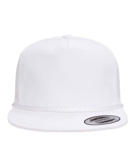 YP Classics 6002YP Classic Poplin Golf Cap – 60/40 Cotton/Polyester Five-Panel Golf Cap with Braid