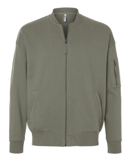 American Apparel FTJ77 Unisex French Terry Bomber Jacket – 9.4 oz. 85/15 Cotton/Polyester French Terry | S–3XL