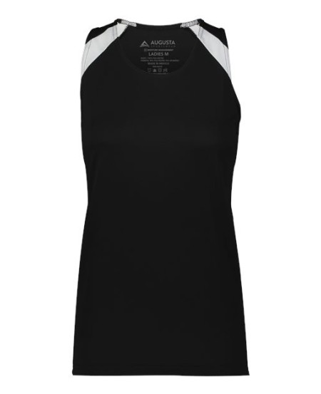 Augusta Sportswear 348 Women's Overspeed Track Jersey – 100% Polyester Color Secure® Wicking Racerback Jersey