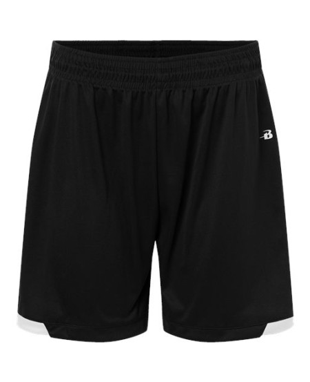 Badger 7101 Men's On The Rise Shorts – 3.5 oz. Moisture-Wicking 100% Polyester Athletic Shorts