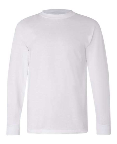 Bayside 6100 Unisex USA-Made Long Sleeve T-Shirt – 6.1 oz. 100% Cotton LS Tee with Ribbed Cuffs & Sewn-In Woven Label | S–4XL