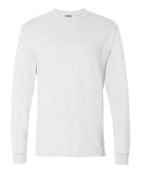 Hanes 5286 Essential-T Long-Sleeve T-Shirt – Unisex 5 oz. US Grown Cotton Tee with Ribbed Cuffs | S–3XL
