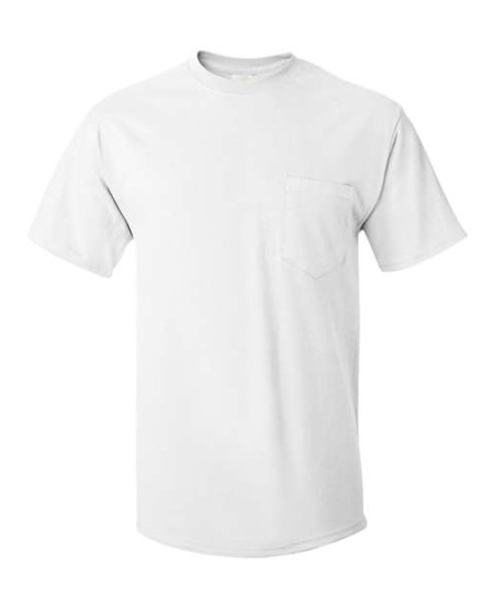 Hanes 5590 Men's Authentic Pocket T-Shirt – 6 oz. Cotton Tee with Left Chest Pocket | S–3XL