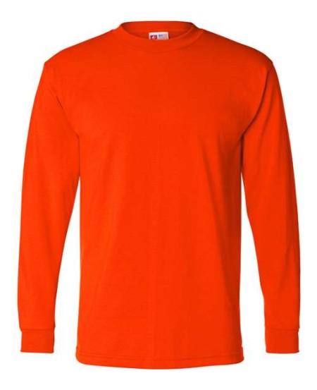 Bayside 1715 Men's USA-Made 50/50 Long Sleeve T-Shirt – 5.4 oz. 50/50 Cotton/Poly LS Tee | S–4XL