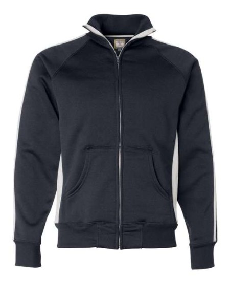 J. America 8858 Men's Vintage Polyester Fleece Track Jacket – 9.8 oz. Men's track jacket (no zipper) | S–3XL