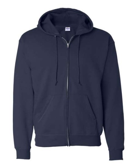 Hanes P180 EcoSmart Full-Zip Hooded Sweatshirt – Unisex 7.8 oz. 50/50 Cotton/Poly Full-Zip Hoodie | S–3XL