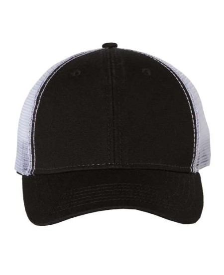 Valucap AH80 Bio-Washed Trucker Cap – 55/45 Cotton/Polyester Bio-Washed Chino Twill Front | 100% Polyester Mesh Back