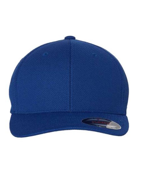 Flexfit 6577CD Cool & Dry Piqué Mesh Cap – 99/1 Polyester/Spandex | Moisture-Wicking | Structured Six-Panel Mid-Profile | Permacurv® Silver Undervisor | Sewn Eyelets | Fitted