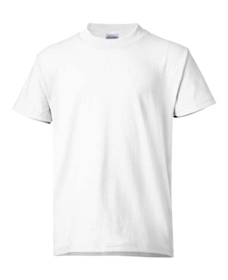 Hanes 5370 Youth EcoSmart T-Shirt – 5 oz. 50/50 Cotton/Poly Youth Tee | XS–XL