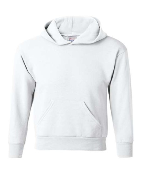 Hanes P473 Youth EcoSmart Hooded Sweatshirt – 7.8 oz. 50/50 Cotton/Poly No-Drawstring Youth Hoodie | XS–XL