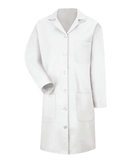Red Kap KP13 Women's Lab Coat – 5 oz. 80/20 Poly/Cotton Poplin, Princess Seams, 6-Button, 38.25