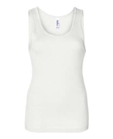 BELLA + CANVAS 1080 Women's Baby Rib Tank – 5.8 oz. 100% Airlume Cotton 1x1 Rib Slim-Fit Tank | S–2XL