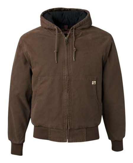 DRI DUCK 5020T Men’s Tall Cheyenne Boulder Cloth™ Hooded Jacket – 12 oz. 100% Cotton Quarry-Washed Canvas | Diamond Quilted Tricot | Tall