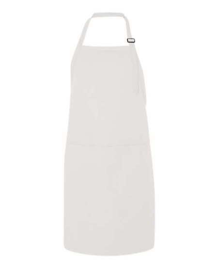 Chef Designs TT30 Premium Bib Apron - 7.5 oz. 65/35 Poly/Cotton Twill Adjustable Neck Strap Premium Bib Apron with Split Pocket | 24 x 34 in.