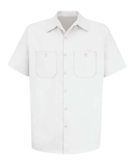 Red Kap SC40 Men's Cotton Short Sleeve Uniform Shirt – 6 oz. 100% Cotton Twill, Pre-Cure Durable Press | Multiple Colors