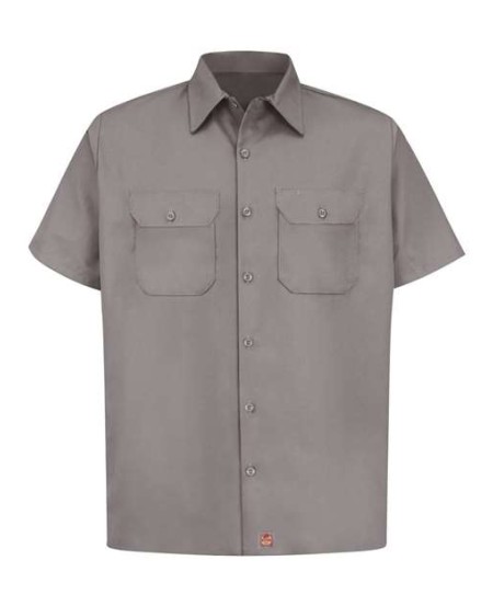 Red Kap ST62 Men's Utility Short Sleeve Work Shirt – 5.5 oz. 65/35 Poly/Cotton Twill | S–4XL