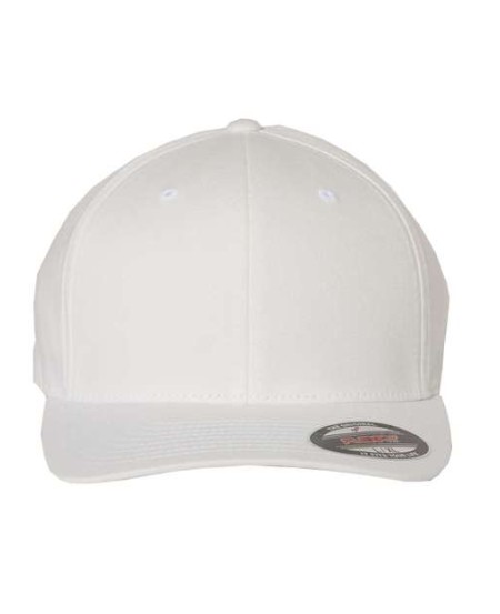 Flexfit 5001 V-Flexfit® Cotton Twill Cap – 98/2 Cotton Twill/PU Spandex | Structured Six-Panel Mid-Profile | Permacurv® Silver Undervisor | 8-Row Stitching | Fitted S/M L/XL