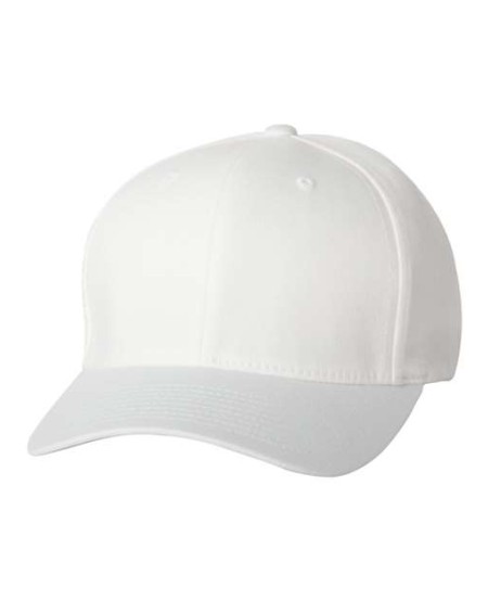 Flexfit 6277 Cotton Blend Cap – 63/34/3 Polyester/Cotton/PU Spandex Twill | Structured Six-Panel Mid-Profile | Permacurv® Silver Undervisor | Sewn Eyelets | Fitted S/M–XL/2XL