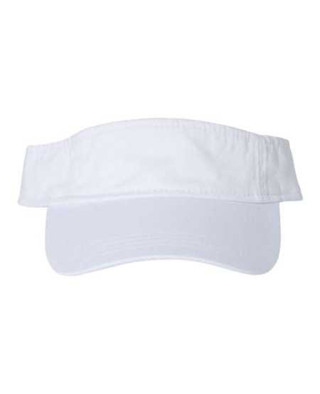 Valucap VC500 Bio-Washed Visor – 100% Cotton Bio-Washed Chino Twill Adjustable Visor