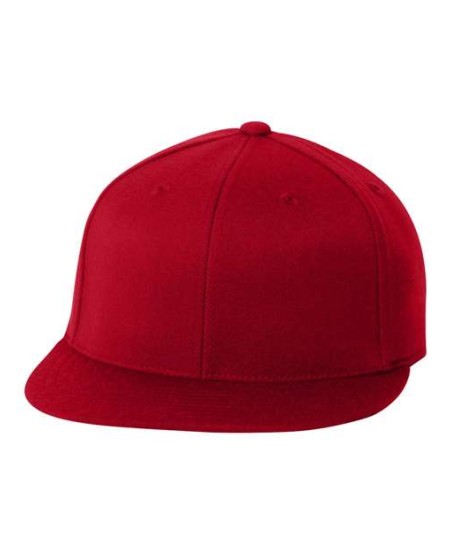 Flexfit 6210FF 210® Flat Bill Cap – 83/15/2 Acrylic/Wool/PU Spandex | Structured Six-Panel High-Profile | Flat Bill | Sewn Eyelets | Flexfit® Technology | OEKO-TEX