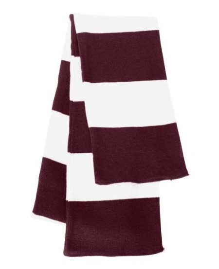 Sportsman SP02 Rugby-Striped Knit Scarf – Blank Acrylic Winter Scarf | One Size