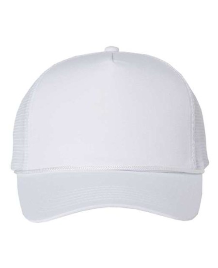 Valucap 8804H Five-Panel Trucker Cap – 65/35 Cotton/Polyester Front with 100% Polyester Mesh Back