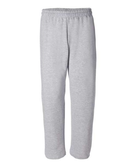 Gildan 18400 Unisex Heavy Blend™ Open-Bottom Sweatpants – 8 oz. 50/50 Cotton/Polyester | Covered Elastic Waistband Drawcord | Slightly Tapered Open Bottom | Differential Rise | OEKO-TEX