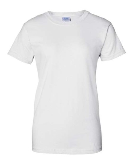 Gildan 2000L Women's Ultra Cotton® T-Shirt – 6 oz. 100% US Cotton | Women's Classic Fit | Rib Collar | Taped Neck & Shoulders | US Cotton Trust Protocol | OEKO-TEX