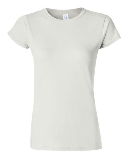 Gildan 64000L Women's Softstyle® T-Shirt – 4.5 oz. 100% Ring-Spun Cotton 30 Singles | Semi-Fitted | Narrow Rib Collar | Taped Neck & Shoulders | Softstyle High Stitch Density | OEKO-TEX