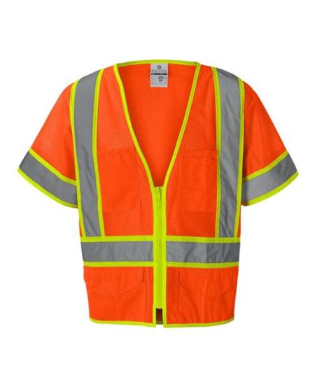Kishigo 1242-1243 Unisex Ultra-Cool Six-Pocket Mesh Surveyors Vest – Unisex safety vest (surveyors) | S–5XL | ANSI/ISEA 107 Type R Class 3
