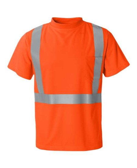 Kishigo 9110-9111 Unisex High-Performance Microfiber T-Shirt – Unisex Short-Sleeve Hi-Vis T-Shirt | M–5XL | ANSI/ISEA 107-2015/2020 Type R Class 2