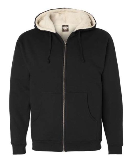 Independent Trading Co. EXP40SHZ Men's Sherpa-Lined Full-Zip Hooded Sweatshirt – 8.5 oz. Men's Full-zip hoodie | S–3XL