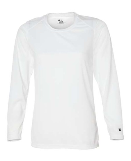 Badger 4164 Women's B-Core Long Sleeve T-Shirt – 3.5 oz. 100% Polyester Women's Long Sleeve Athletic Tee | XS–2XL