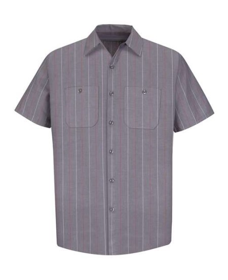 Red Kap SP24 Men's Industrial Short Sleeve Work Shirt – 4.3 oz. 65/35 Poly/Cotton, Touchtex | 20+ Colors