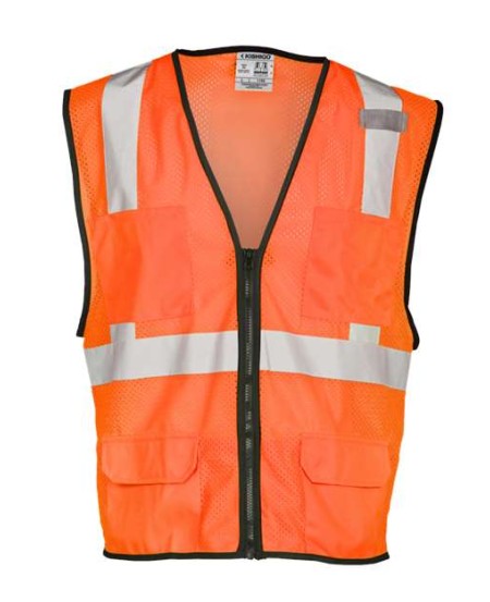 Kishigo 1191-1192 Unisex Economy Mesh 6-Pocket Vest – Unisex safety vest | S/M–4/5XL (dual sizes) | ANSI/ISEA 107-2015/2020 Type R Class 2