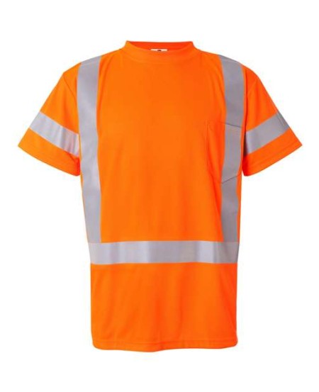 Kishigo 9118-9119 Unisex Class 3 T-Shirt – Unisex Short-Sleeve Hi-Vis T-Shirt | M–5XL | ANSI/ISEA 107-2015/2020 Type R Class 3