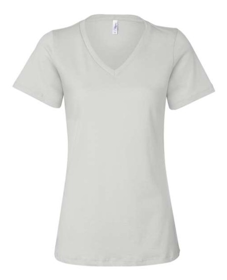 BELLA CANVAS 6405 Women's Relaxed Jersey V-Neck Tee – 4.2 oz. 100% Airlume Cotton Relaxed-Fit Women's V-Neck Short-Sleeve Tee