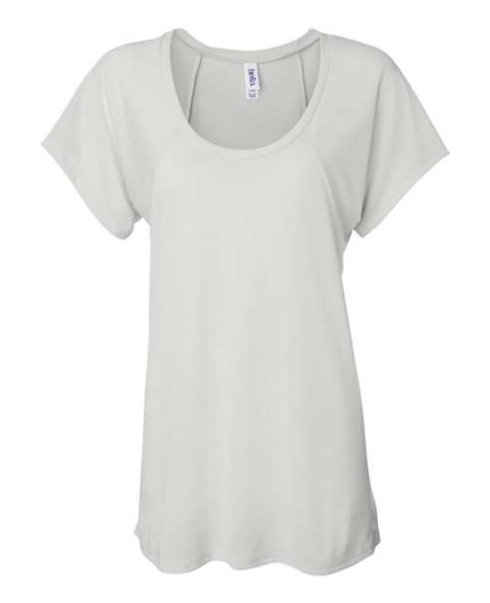 BELLA CANVAS 8801 Women's Flowy Raglan Tee – 3.7 oz. 65/35 Poly/Viscose Women's Flowy Raglan Short-Sleeve Tee | Relaxed Drapey Fit