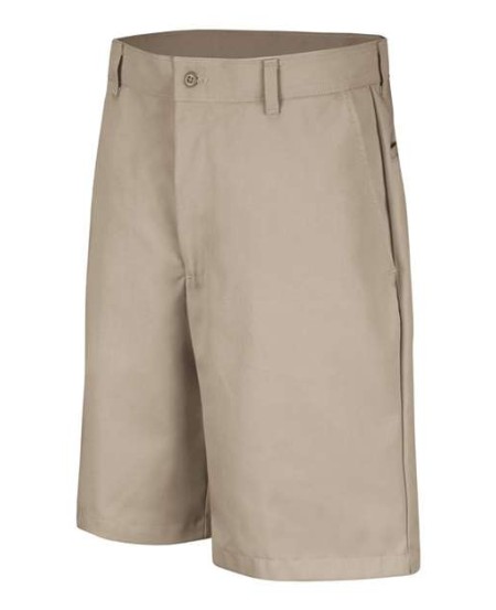 Red Kap PT26 Men's Plain Front Work Shorts – 7.5 oz. 65/35 Poly/Cotton Twill, Touchtex, 10