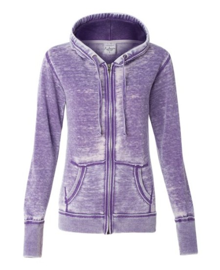 J. America 8913 Women's Zen Fleece Full-Zip Hooded Sweatshirt – 7 oz. Women's full-zip hoodie | XS–2XL