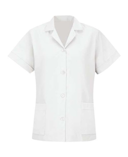 Red Kap TP23 Women's Loose Fit Short Sleeve Button Smock – 5 oz. Performance Blend Poplin | Available in Multiple Colors