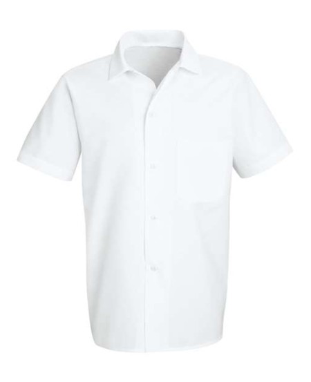 Chef Designs 5010 Button-Front Cook Shirt - 65/35 Poly/Cotton Poplin Short-Sleeve Cook Shirt with Chest Pocket | S-4XL