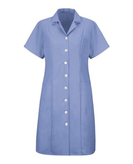 Red Kap DP23 Women's Short Sleeve Dress – 5 oz. 80/20 Poly/Cotton Poplin, Princess Seams | XS–4XL