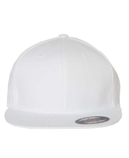 Flexfit 6297F Pro-Baseball On Field Cap – 63/34/3 Polyester/Cotton/PU Spandex | Structured Six-Panel High-Profile | Flat Bill | Silver Undervisor | Sewn Eyelets